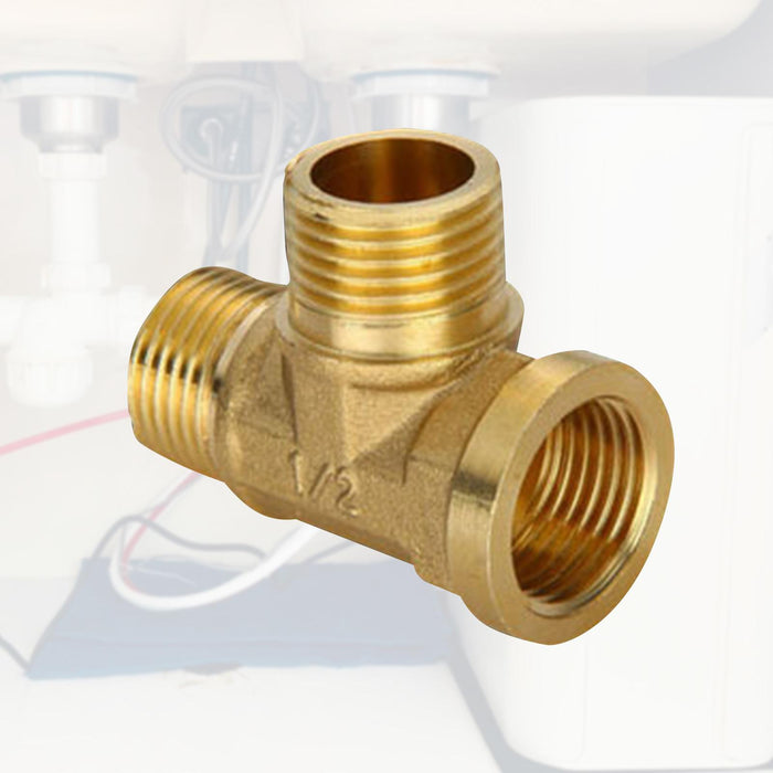 Tee Pipe Fitting Brass Home for Sprinkler Pipe Plumbing Water Pipe Connector Style B