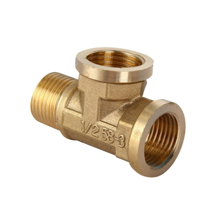 Tee Pipe Fitting Brass Home for Sprinkler Pipe Plumbing Water Pipe Connector Style D