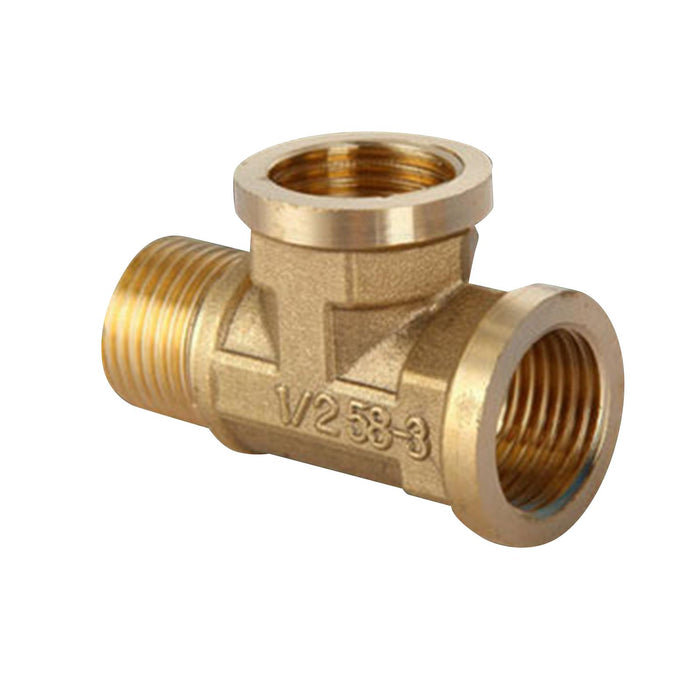 Tee Pipe Fitting Brass Home for Sprinkler Pipe Plumbing Water Pipe Connector Style D