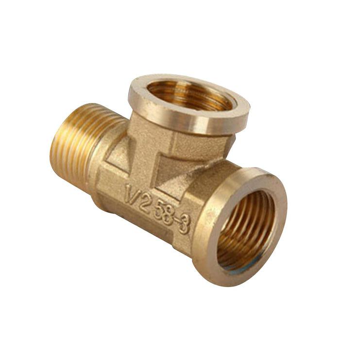 Tee Pipe Fitting Brass Home for Sprinkler Pipe Plumbing Water Pipe Connector Style D