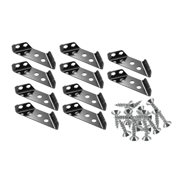 10 Pieces Triangle Corner Brace Triangular Bracket for Furniture Chairs Desk Stainless Screws