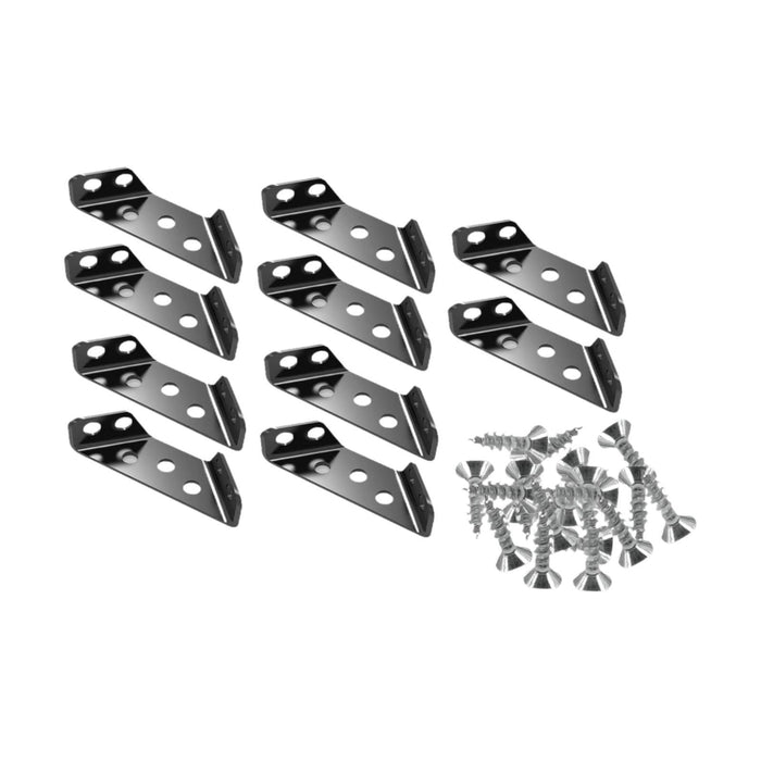 10 Pieces Triangle Corner Brace Triangular Bracket for Furniture Chairs Desk Stainless Screws