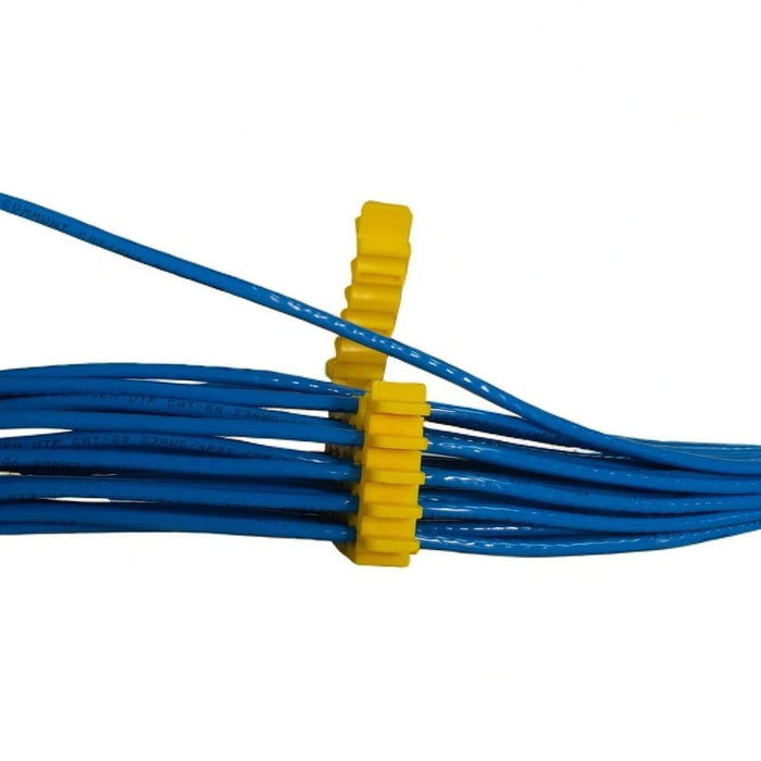 Yellow Cable Bundler Organizing Tool Wire Management Tool for Cat5 Cat6 Cat7 5x7 Holes