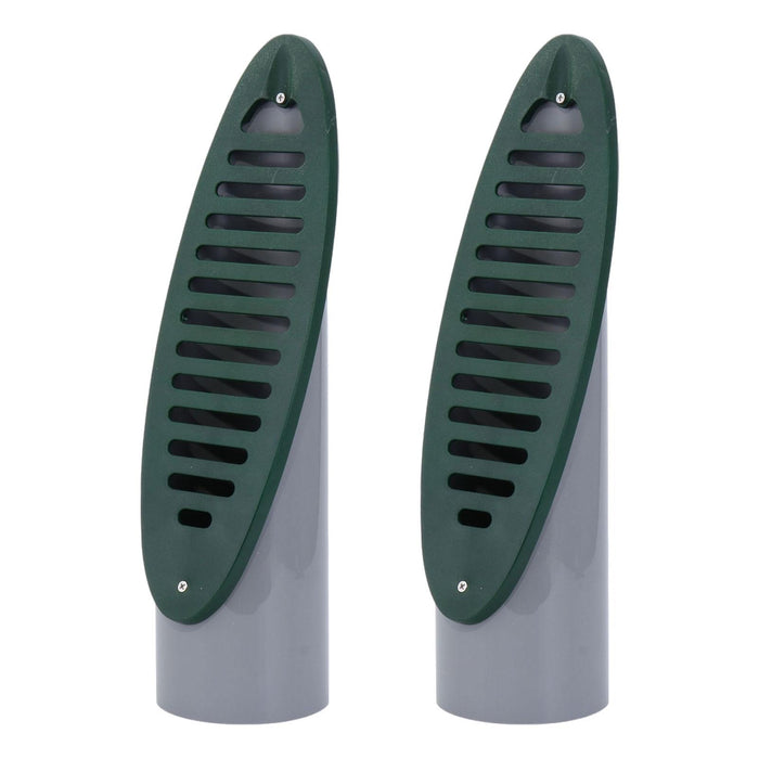 2x Angled Drainage Grate Yard Drains Outdoor Farm Backyard 4 inch Connection