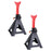 2x Jack Stands with Large Foot Base Carbon Steel Accessories Fittings Sturdy