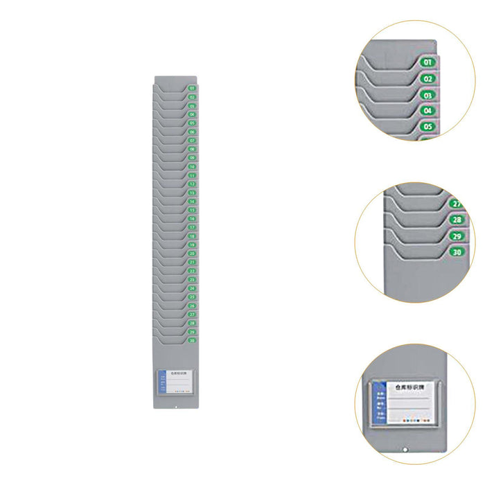 Time Cards Rack Indoor Office for Office Punch in Clock Out Time Card Holder With 30 Pocket Slots