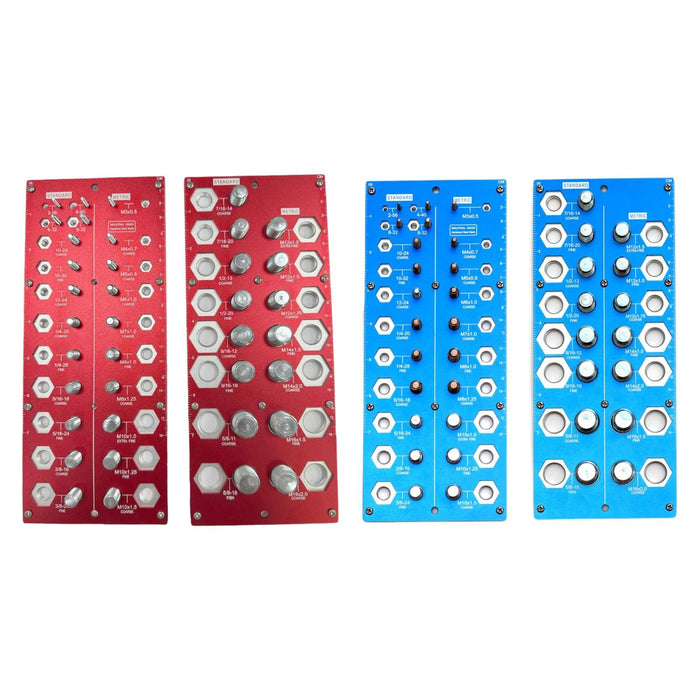 2 Pieces Thread Checker Plumbers Car Portable Sizing Tool Thread Gauge Red