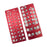 2 Pieces Thread Checker Plumbers Car Portable Sizing Tool Thread Gauge Red