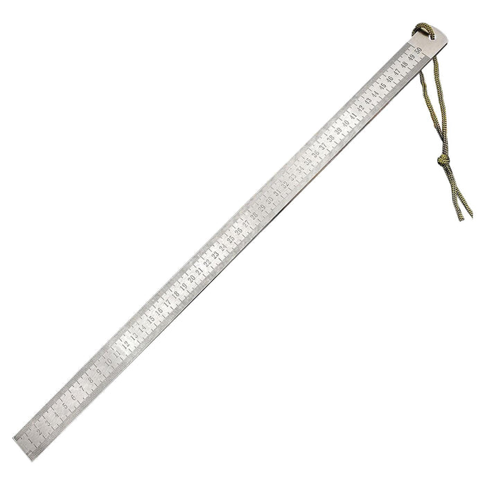 Stainless Steel Ruler Solid 50cm Scale Markings for Learning Mechanical Work