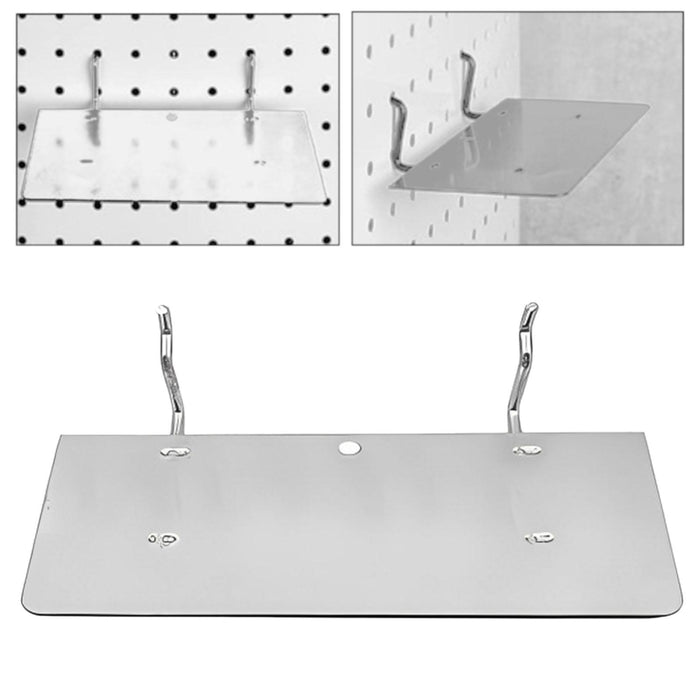 Pegboard Shelf Sturdy Wall Mount Storage Rack for Workbench Nursery Workshop 17cmx7.5cm