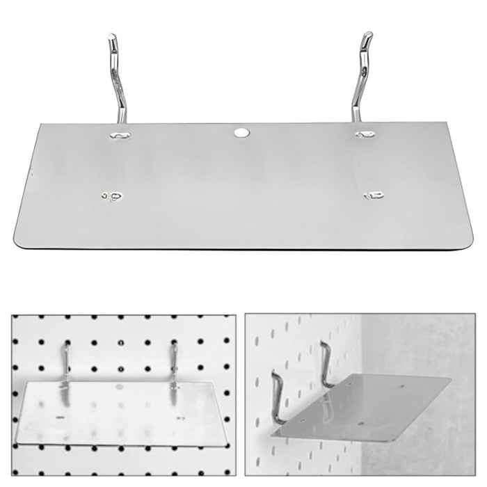 Pegboard Shelf Sturdy Wall Mount Storage Rack for Workbench Nursery Workshop 17cmx7.5cm