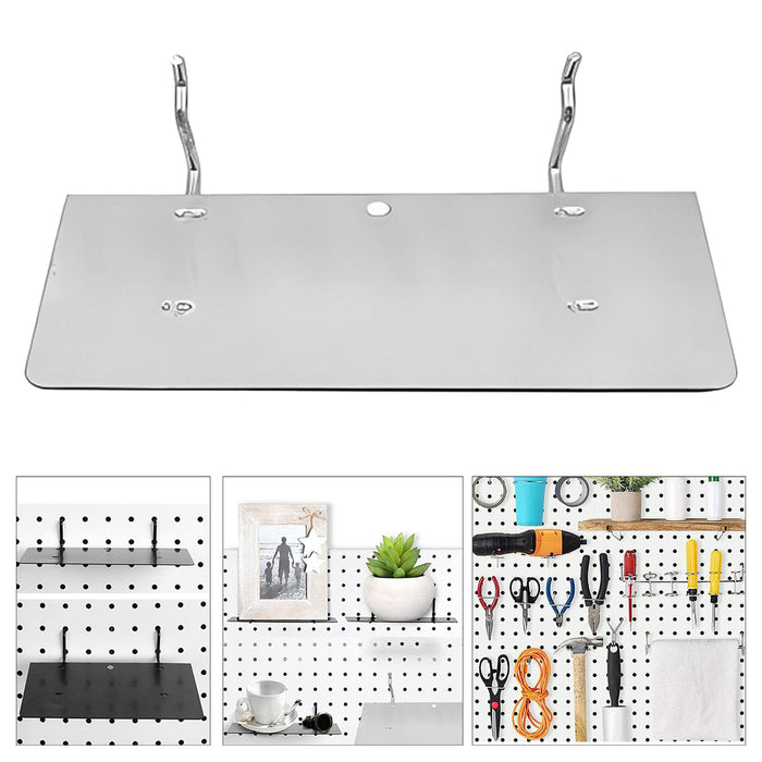 Pegboard Shelf Sturdy Wall Mount Storage Rack for Workbench Nursery Workshop 17cmx7.5cm