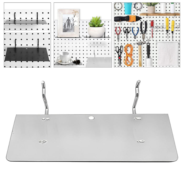 Pegboard Shelf Sturdy Wall Mount Storage Rack for Workbench Nursery Workshop 17cmx7.5cm