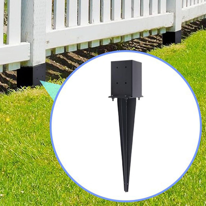 2Pcs Fence Post Anchor Ground Spikes Metal Post Stake for Porch Mailbox Fence