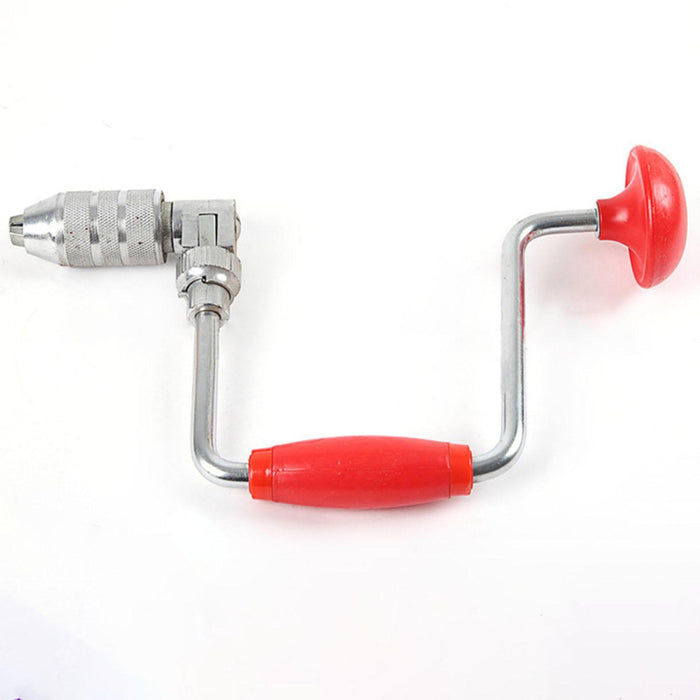 Swing Bit Brace Wood Plastic Acrylic Punching Professional Manual Hand Drill Red