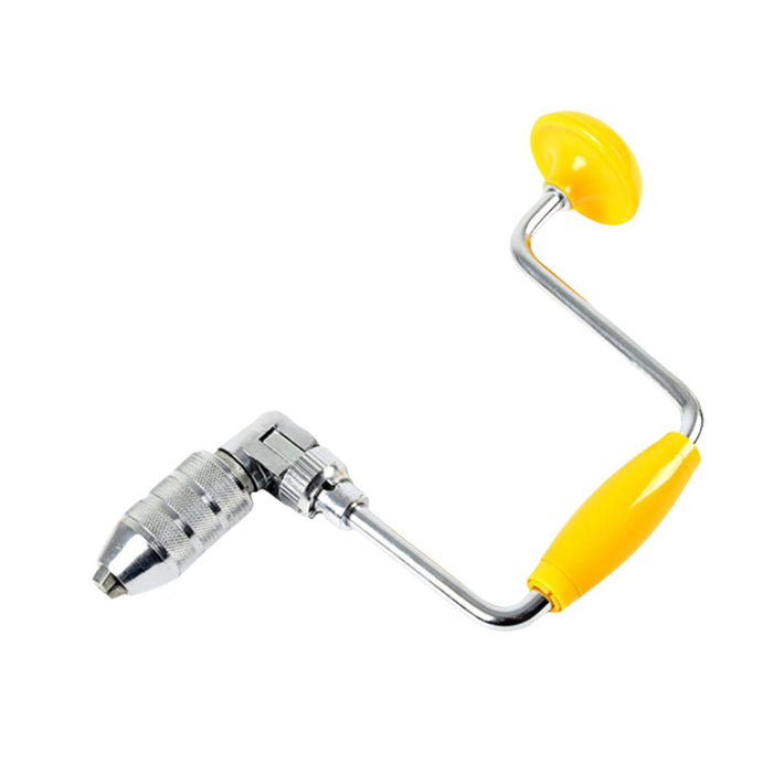 Swing Bit Brace Wood Plastic Acrylic Punching Professional Manual Hand Drill Yellow