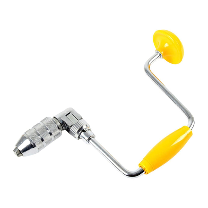 Swing Bit Brace Wood Plastic Acrylic Punching Professional Manual Hand Drill Yellow