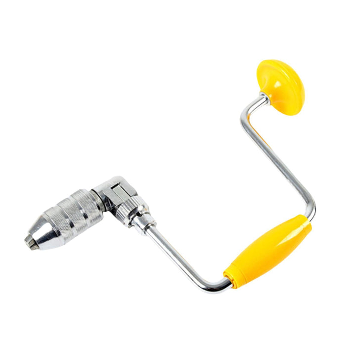 Swing Bit Brace Wood Plastic Acrylic Punching Professional Manual Hand Drill Yellow