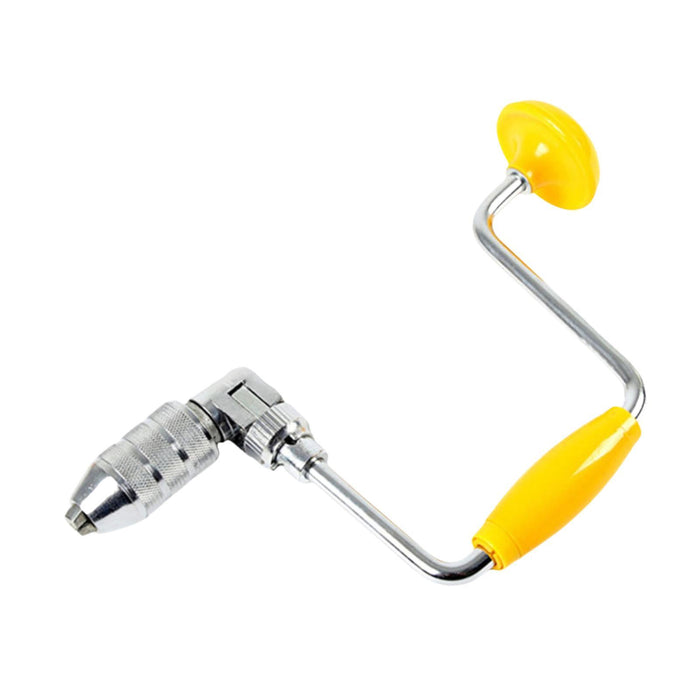 Swing Bit Brace Wood Plastic Acrylic Punching Professional Manual Hand Drill Yellow