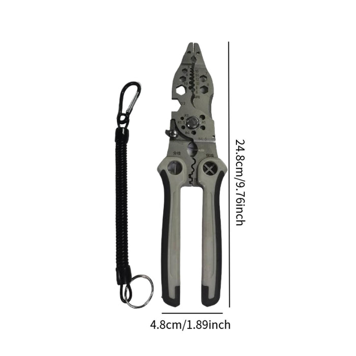 Wire Stripper Tool Electricians Multifunctional Wiring Tool Wire Pliers Tool With Pull Cord