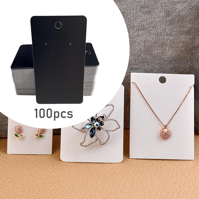 100 Pieces Earring Display Cards Trendy Earring Holders for Home Dorm Stores Black