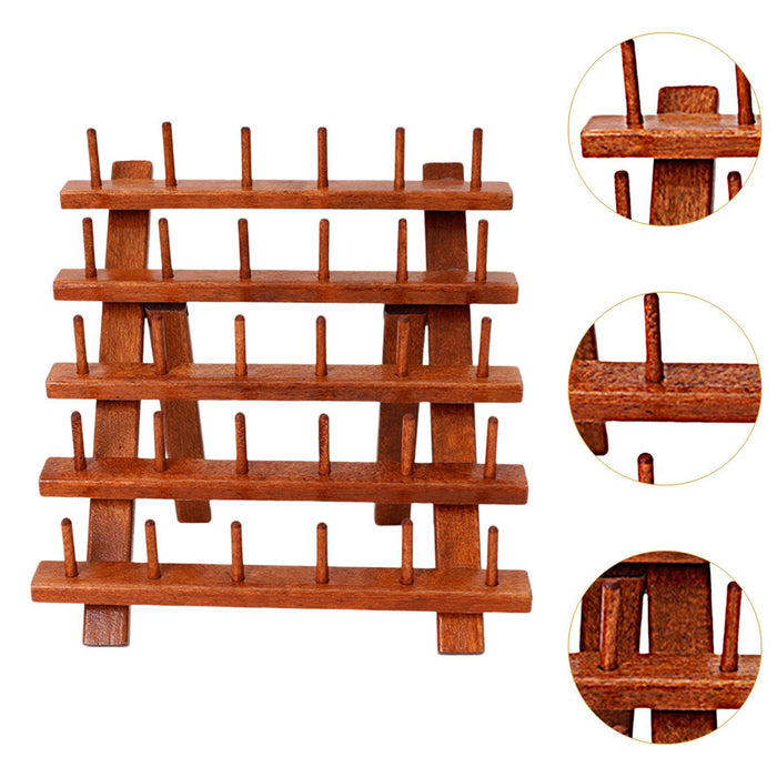 Wooden Thread Holder Thread Organizer for Quilting Braid Knitting Embroidery