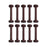 10x Wooden Empty Spools Wooden Spool for Arts Wire Weaving Embroidery Thread Brown