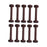 10x Wooden Empty Spools Wooden Spool for Arts Wire Weaving Embroidery Thread Brown