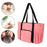 Yarn Tote Organizer Crochet Storage Bag Large Capacity Portable Knitting Bag pink