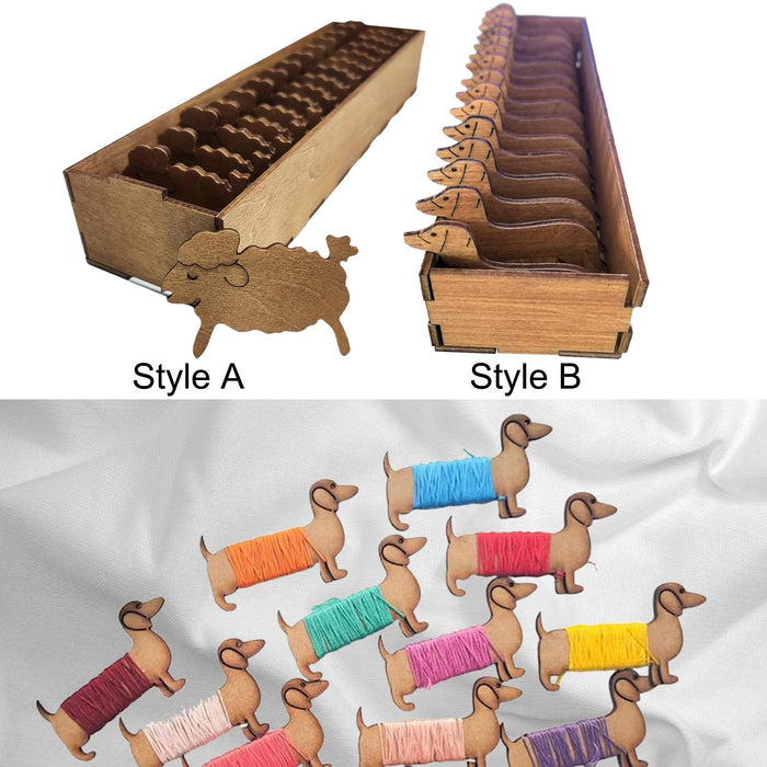 Wooden Animal Bobbin Realistic Home Decoration Birthday Gift Handmade Crafts Sheep