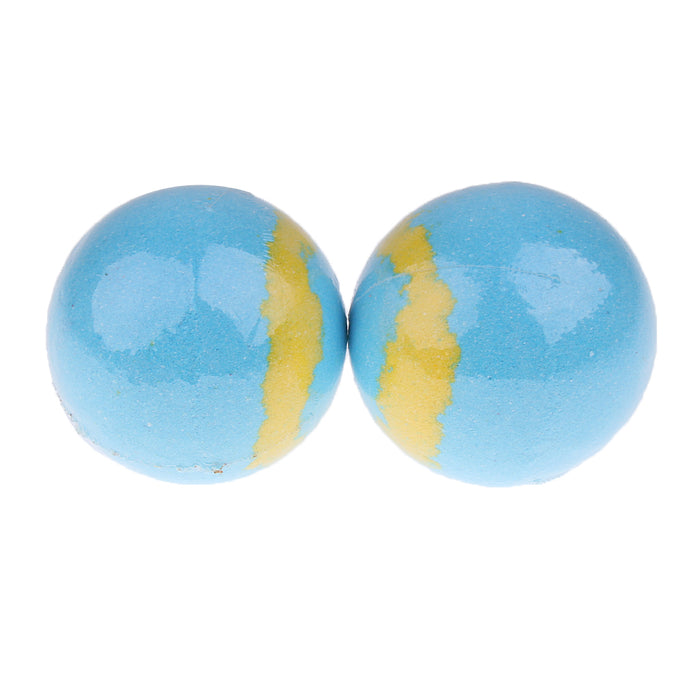 2 Pieces 100g Women Bubble Bath Salt Essential Oil Bomb Balls Blue