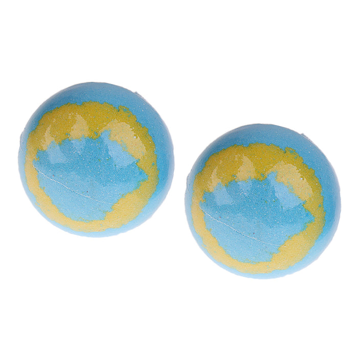 2 Pieces 100g Women Bubble Bath Salt Essential Oil Bomb Balls Blue