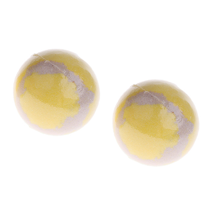 2 Pieces 100g Women Bubble Bath Salt Essential Oil Bomb Balls Yellow