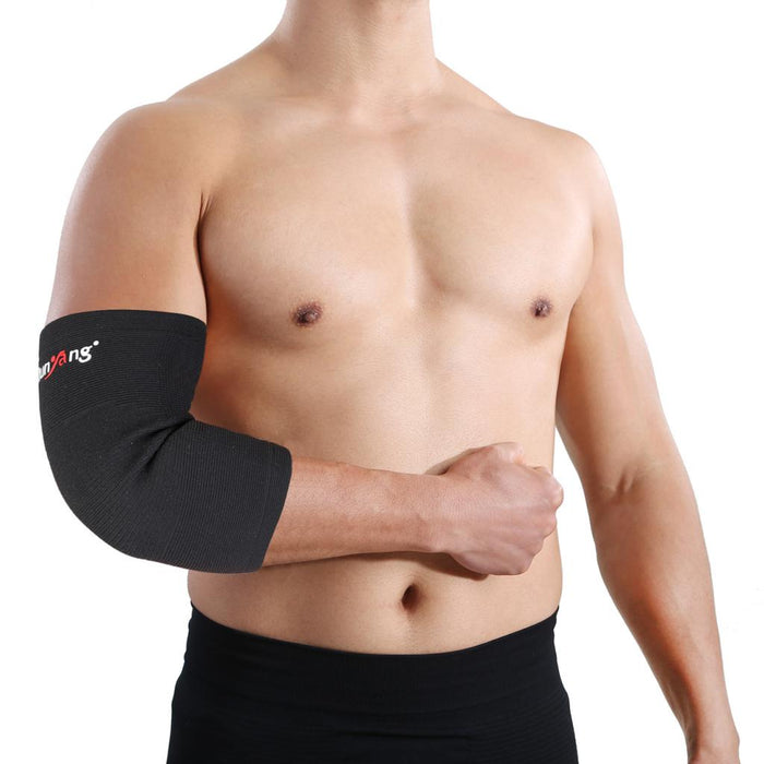 1 Piece Black Elbow Compression Sleeve Support Brace Joint Soreness Relief M