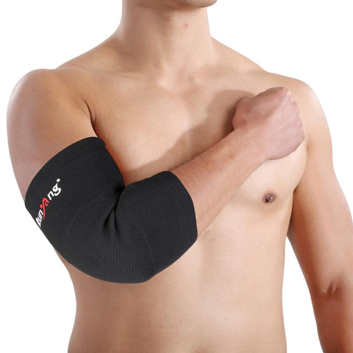 1 Piece Black Elbow Compression Sleeve Support Brace Joint Soreness Relief M