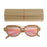 Crofta Women Handmade Bamboo UV 400 Polarized Sunglasses Wood Glasses + Box Pink