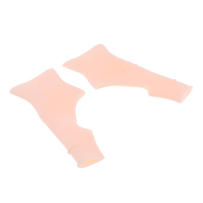 1 Pair Skin Color Silicone Gel  Right Left Hand Thumb Wrist Support Gloves Tenosynovitis Spasms Braces Wraps Sleeve