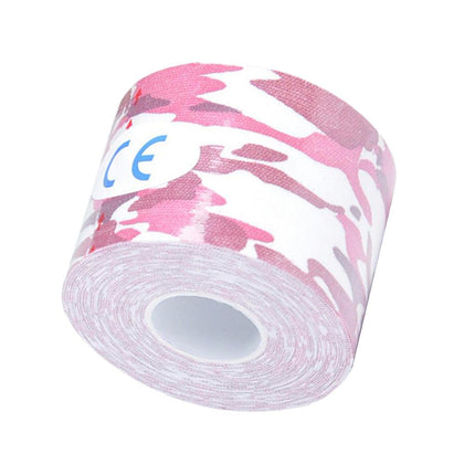 Crofta Waterproof Uncut Muscle Support Sports Kinesiology Tape  Camouflage Pink