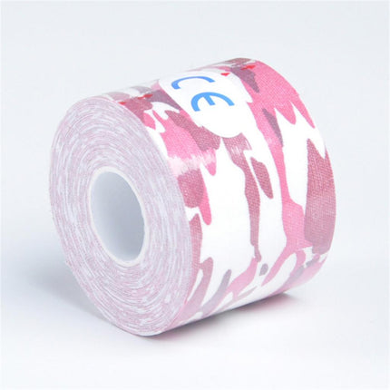 Crofta Waterproof Uncut Muscle Support Sports Kinesiology Tape  Camouflage Pink