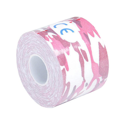 Crofta Waterproof Uncut Muscle Support Sports Kinesiology Tape  Camouflage Pink