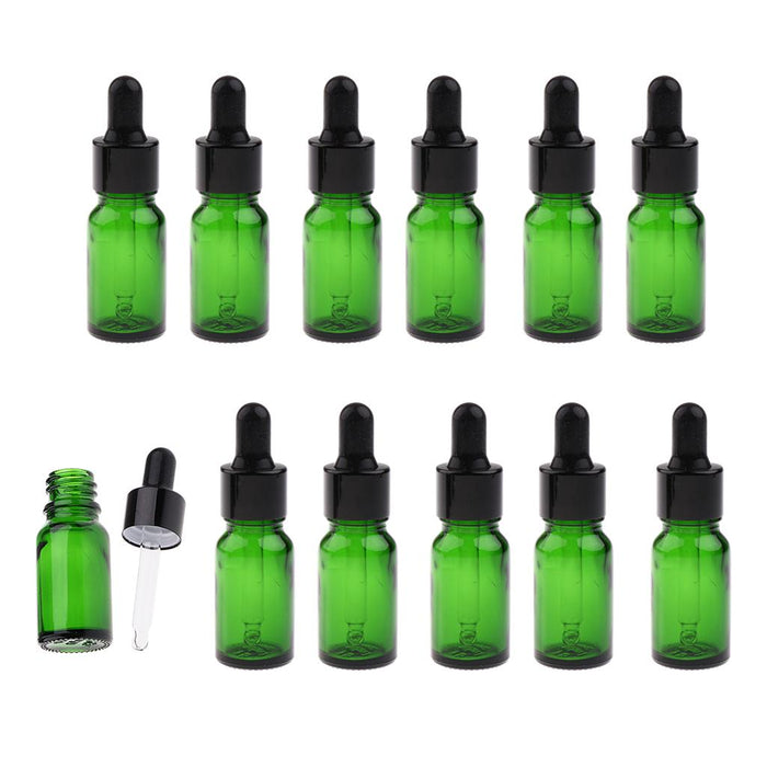 12 Pieces Mini Glass Dropper Bottles For Essential Oil Makeup Liquid 5ML