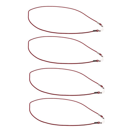 4 Pieces Sports Elastic Sunglasses Eyeglasses Strap Neck Cord String Red