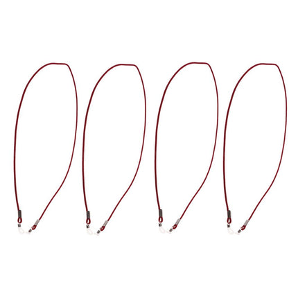 4 Pieces Sports Elastic Sunglasses Eyeglasses Strap Neck Cord String Red