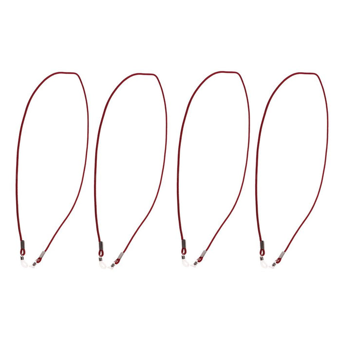 4 Pieces Sports Elastic Sunglasses Eyeglasses Strap Neck Cord String Red