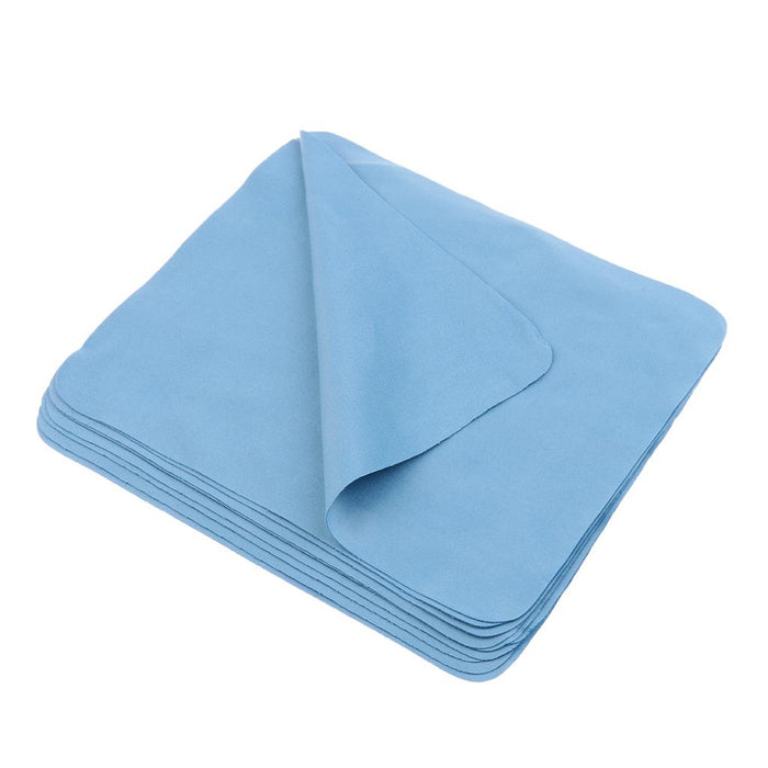 10 Pieces Microfiber Eyeglasses Camera Lens Cell Phones Cleaning Cloth Blue