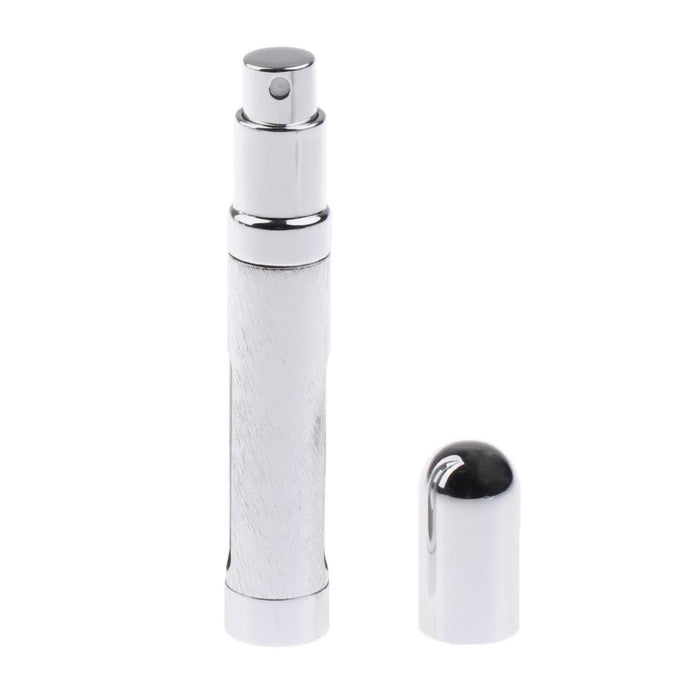 12ml Fine Mist Sprayer Bottle Makeup Atomizer with Viewing Window Silver