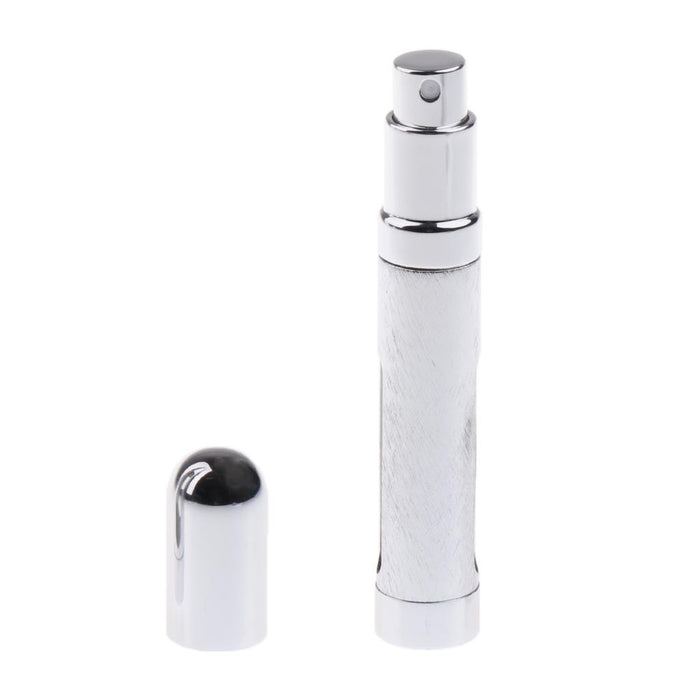 12ml Fine Mist Sprayer Bottle Makeup Atomizer with Viewing Window Silver