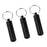 3 Pieces Mini Waterproof Pill Case Box Organizer Holder with Keychain Black