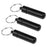 3 Pieces Mini Waterproof Pill Case Box Organizer Holder with Keychain Black