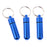 3 Pieces Mini Waterproof Pill Case Box Organizer Holder with Keychain Blue